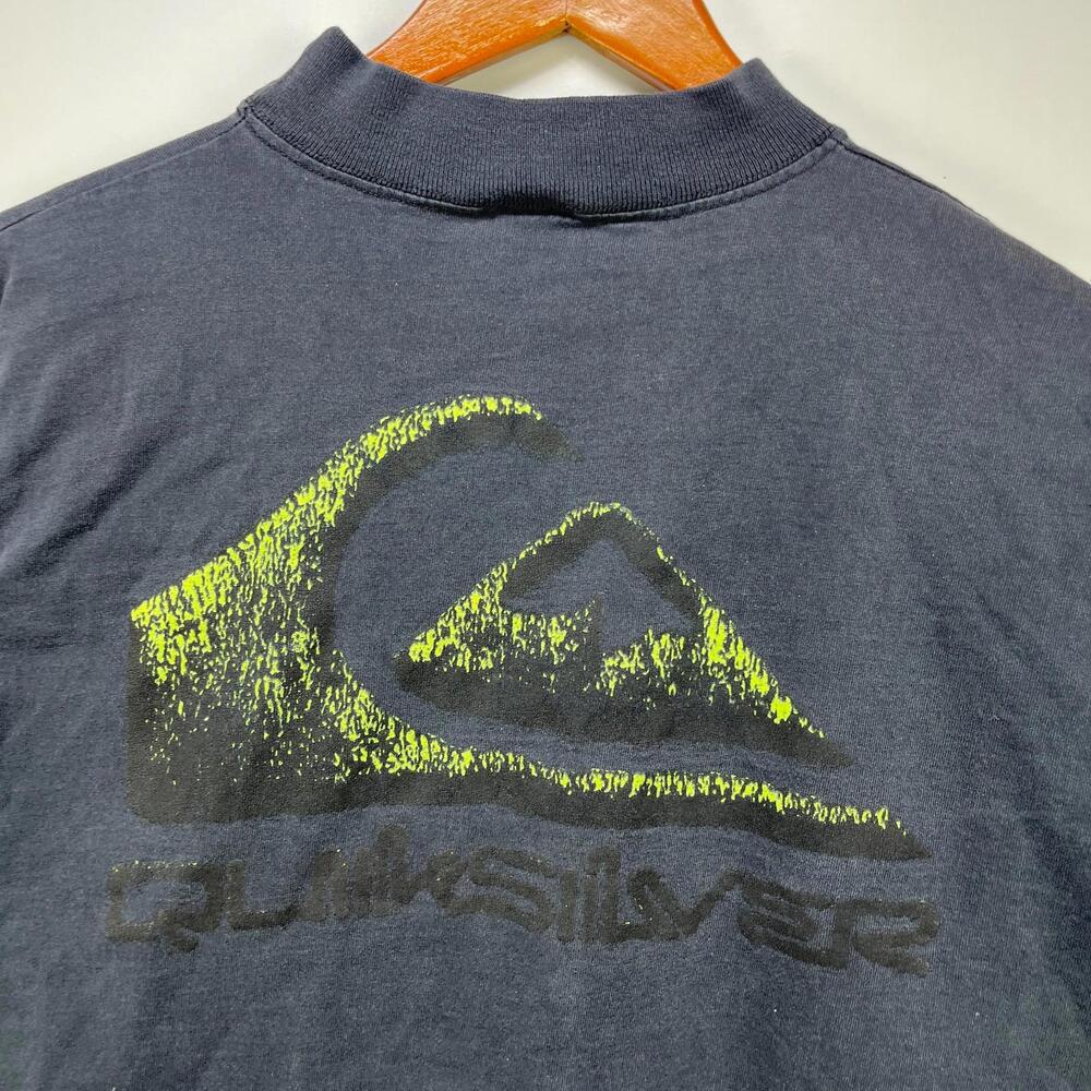 Vintage 90s Quiksilver USA Mock Neck Shirt Large - Picture 3 of 9
